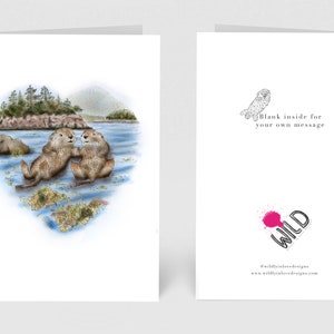 Sea otter heart card