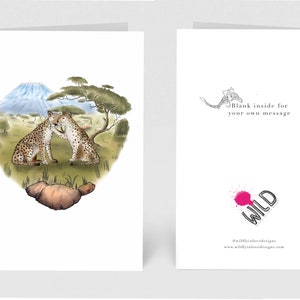 Leopard heart card