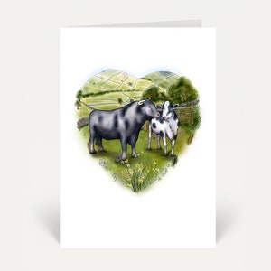Tarjeta de vaca aniversario boda Día de la Madre Día del Padre cumpleaños bautizo recién nacido 1er cumpleaños