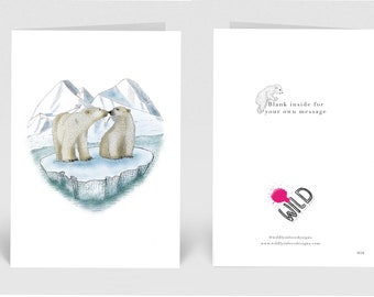 Polar bear heart card