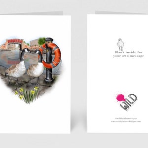Canale della città della carta cuore d'oca