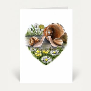Tarjeta caracol aniversario boda Día de la Madre Día del Padre cumpleaños bautizo recién nacido 1er cumpleaños
