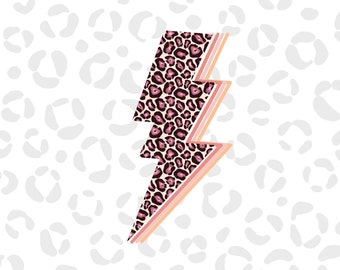 Lightning Bolt PNG, Leopard Lightning Bolt Png, Rock N Roll Shirt Png ...