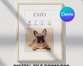 Dog Poster Canva Template | Minimalist Dog Poster Canva | Customizable Dog Poster | Dog Poster | Personalize Dog Print