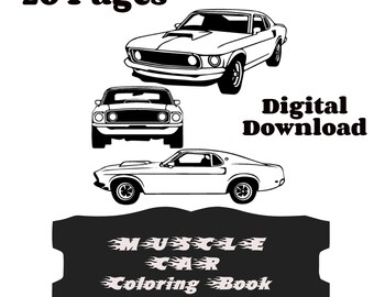 Download Car Coloring Book Etsy