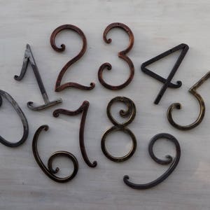 House Number /Black copper / Iron House Numbers 5 inch/Door Numbers / Metal house number/Address numbers/Sign Flat Room Number /Rustic decor image 8