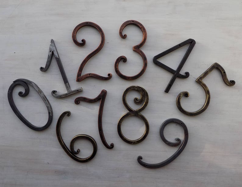 House Number /Black copper / Iron House Numbers 5 inch/Door Numbers / Metal house number/Address numbers/Sign Flat Room Number /Rustic decor image 8