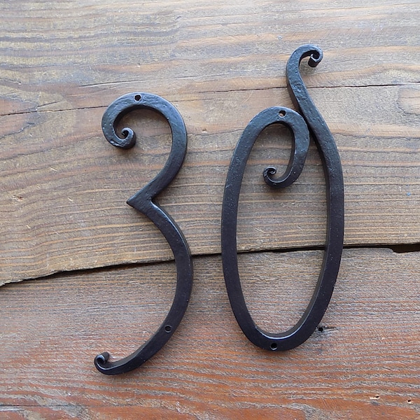 House Number /Black/ Iron House Numbers 5 in./ Door Numbers / Metal house number / Address numbers / Address Sign / Home Number/Rustic decor