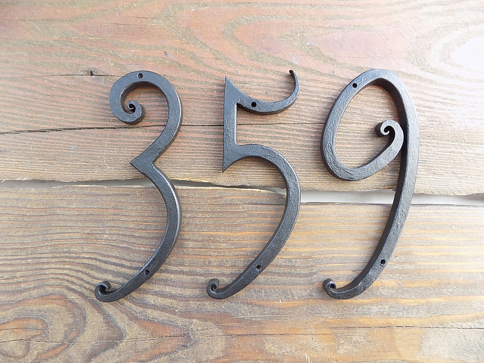 House Number /Black/ Iron House Numbers 5 in./ Door Numbers / Etsy