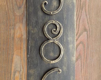 Vertical House Number / house address / House Number / Address numbers / Metal House Numbers  / home address / Sign Plaque / rustic number