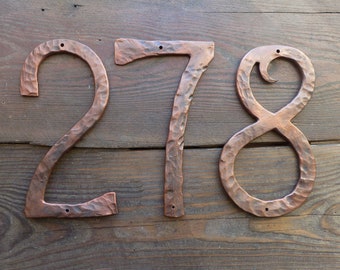 House Number /Black copper/ Iron House Numbers  /  Numbers / Metal house number / Address numbers / Address Sign / Home Number/Rustic decor