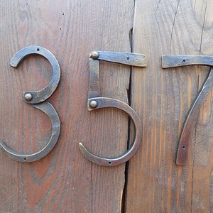 Address numbers / Home Address / House Number / Iron House Numbers 5 inch / Numbers / Metal house number / address number / Rustic decor