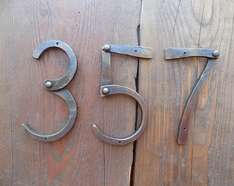 Address numbers / Home Address / House Number / Iron House Numbers 5 inch / Numbers / Metal house number / address number / Rustic decor