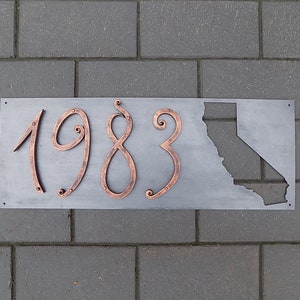 House Number / California address numbers / house number / home number / Metal House Numbers / house address / home address /Address Plaque
