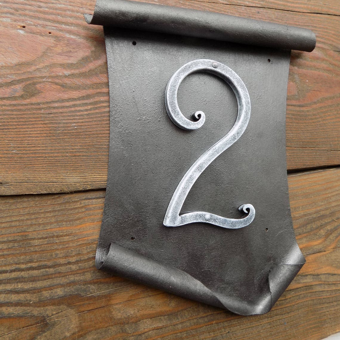 Designer House Number / Metal Scroll / House Number / Address Etsy