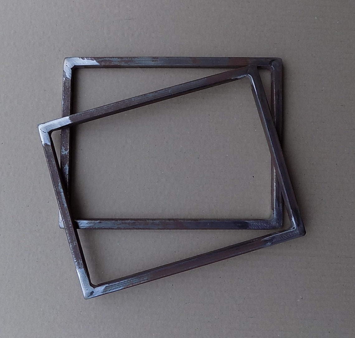 Small Metal Frame Metal Base Metal Rectangle Simple Etsy