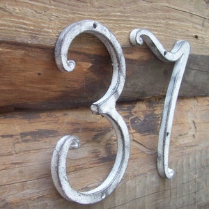 Adresse / Hausnummer / Hausnummer aus Eisen 13 cm / Tür Zahlen / Hausnummer aus Metall / Adressnummer / Hausnummer / Rustikales Dekor