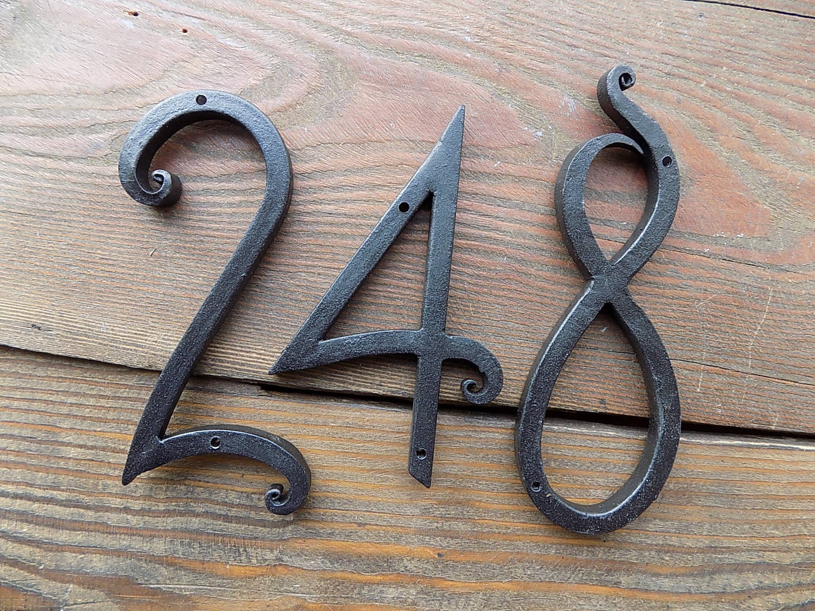 House Number /Black/ Iron House Numbers 5 in./ Door Numbers / Etsy