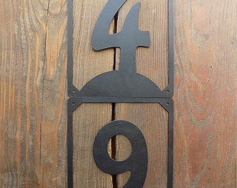 Vertical House Number / home address / Address sign / Iron House Numbers / Address plaque / Metal house number/ Address numbers /Home Number
