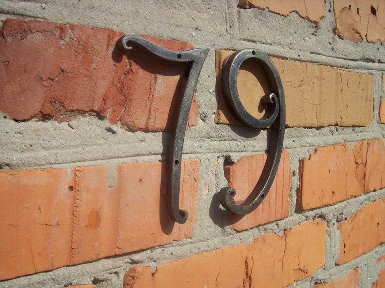 Wrought House Number /iron House Numbers 5 Inches/home Etsy UK