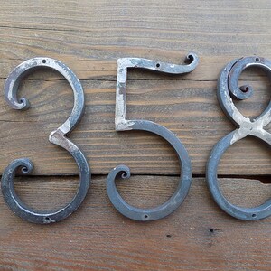 House Number /Black copper / Iron House Numbers 5 inch/Door Numbers / Metal house number/Address numbers/Sign Flat Room Number /Rustic decor image 9
