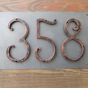 House Number /Black copper / Iron House Numbers 5 inch/Door Numbers / Metal house number/Address numbers/Sign Flat Room Number /Rustic decor image 1