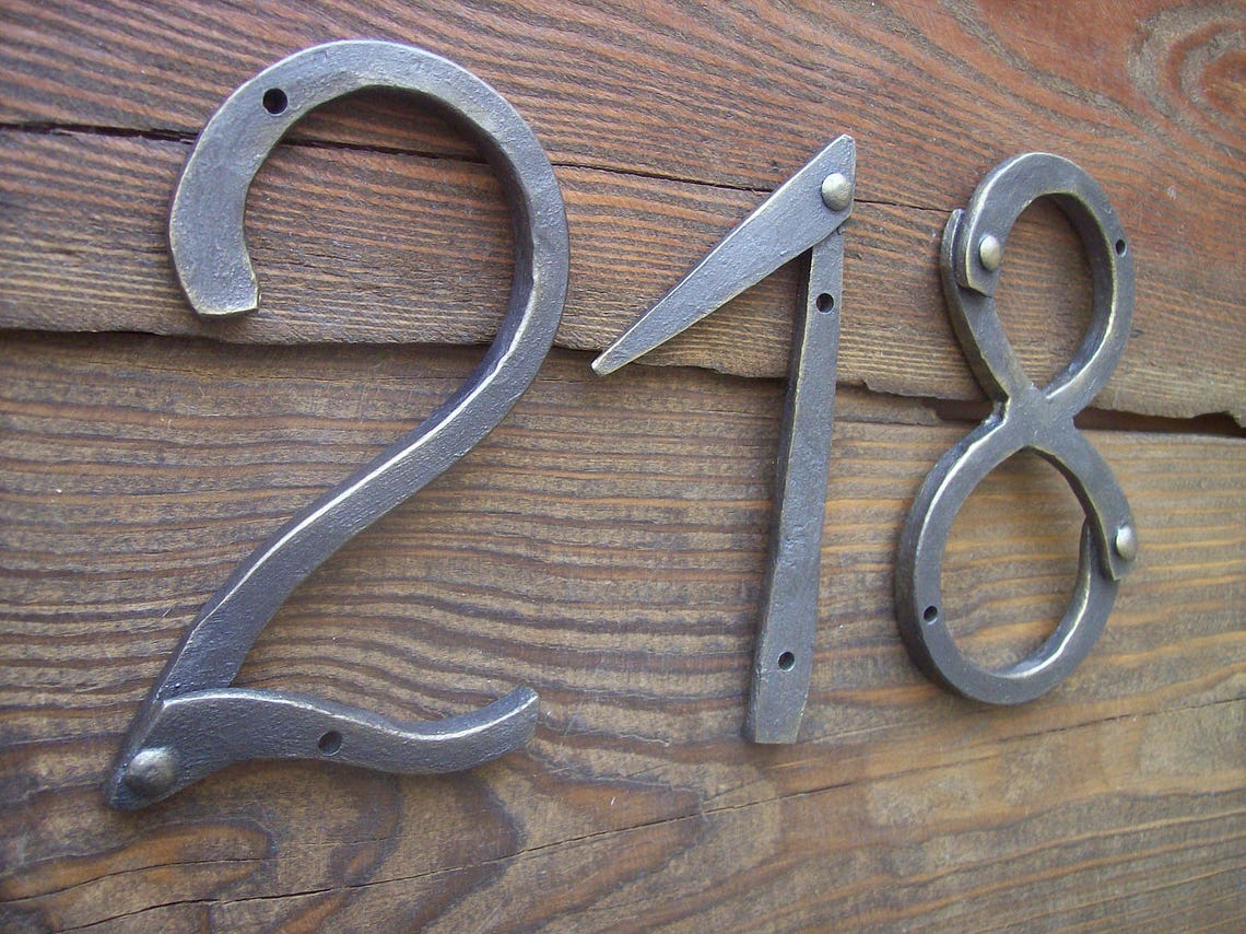 Designer House Number /iron House Numbers 5 Inches/door Etsy