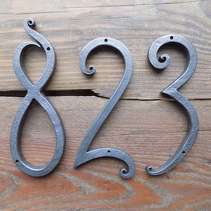 Hausnummer / Hausnummer aus Eisen 13 cm / Hausadresse / Hausnummer aus Metall / Adressnummern / Hausnummer / rustikales Dekor
