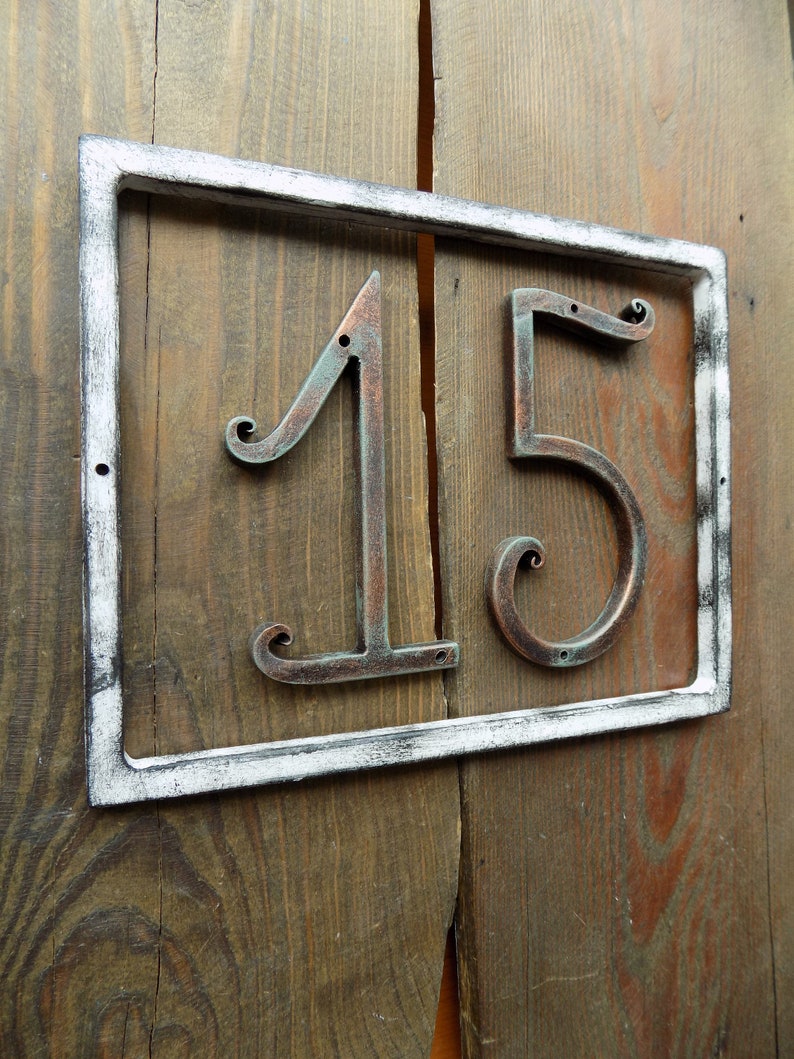 Address Numbers / House Number in a Frame / House Number / Etsy