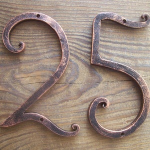 House Number /Black copper / Iron House Numbers 5 inch/Door Numbers / Metal house number/Address numbers/Sign Flat Room Number /Rustic decor image 2