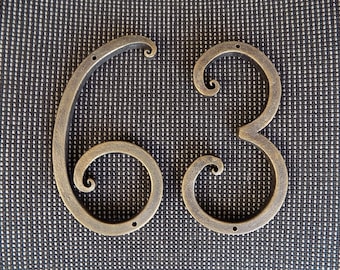 Hausnummer / Hausnummer schwarz / Hausnummer Eisen 13 cm / Tür Zahlen / Hausnummer Metall / Hausnummer 12 cm / Hausnummer Hausnummer / rustikales Dekor