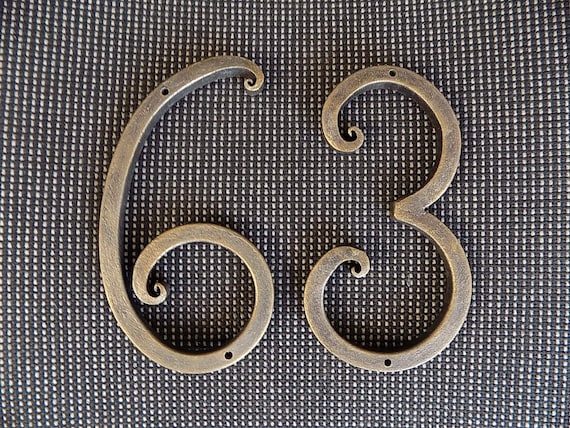 5 Inch House Numbers Black