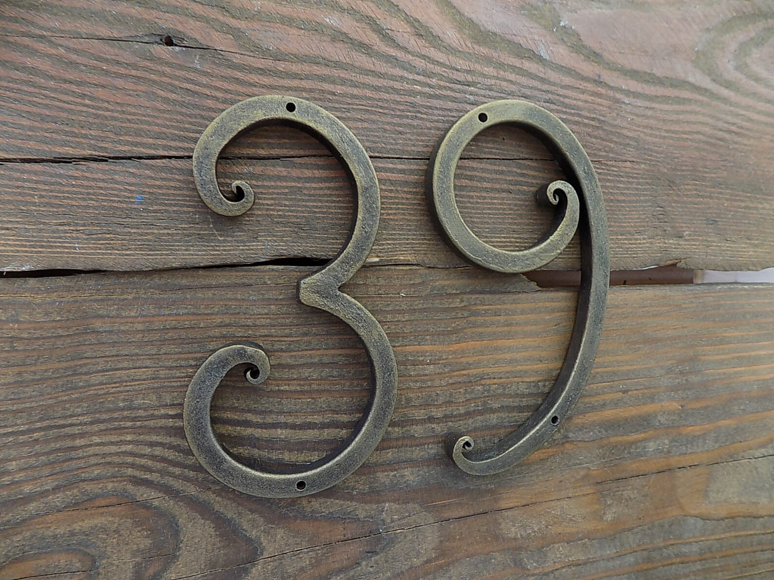 House Number /black Brass / Iron House Numbers 5 Inch/door Etsy