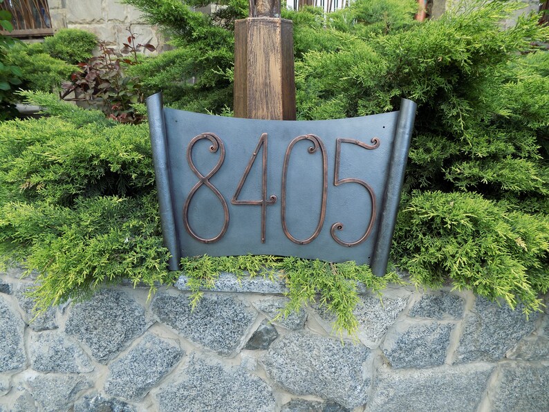 House Number / Metal Scroll / House Number / Address Numbers / Etsy