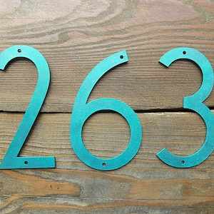 House Number / Emerald / home address / Address sign / Iron House Numbers /Numbers/ Metal house number / Address numbers / Home Number /Sign