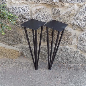 Set 2 Hairpin Leg / 4 Rod Hairpin Table Leg / Mid Century Modern / table legs / coffee table legs / diy modern legs / Metal Leg / table base