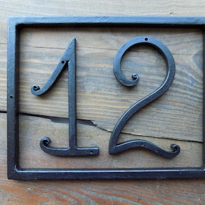 House Number / Home Number /Address numbers / House number in a frame / Iron House Numbers / Home address /Metal house number/ House Address