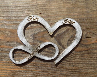 Personalized Infinity Symbol Infinity With Names Personalized Heart Metal Infinity Symbol Love Sign Wedding Gifts Anniversary Gift Love