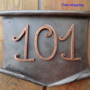 Designer House Number / Metal scroll / House Number / Address numbers / Metal House Numbers / house address / home address / rustic number