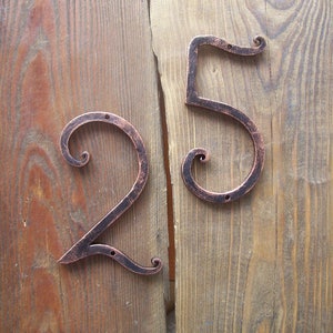 House Number /Black copper / Iron House Numbers 5 inch/Door Numbers / Metal house number/Address numbers/Sign Flat Room Number /Rustic decor image 3