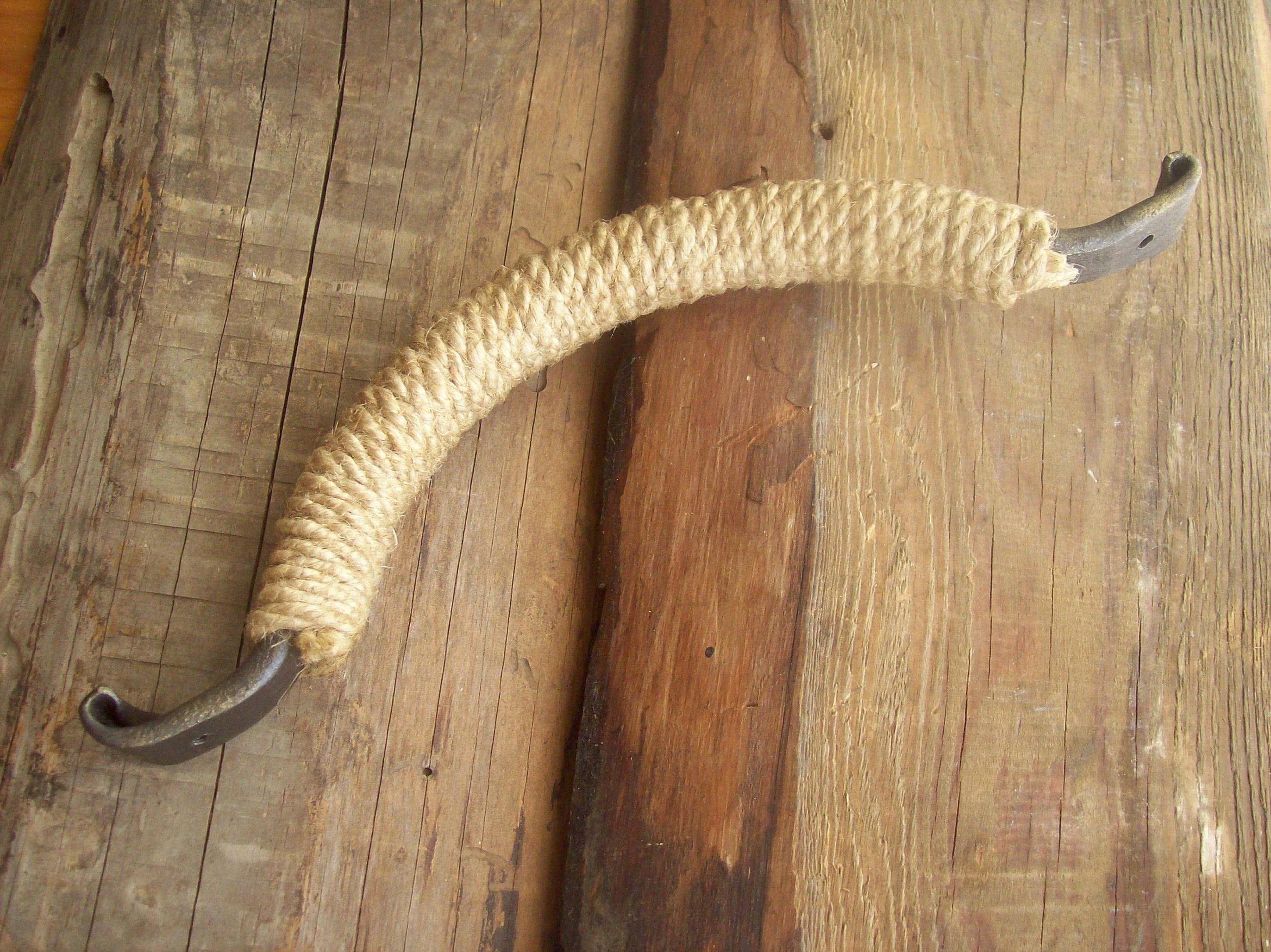 Designer's Door Handle With Rope / Drawer Pull / Rustic Etsy
