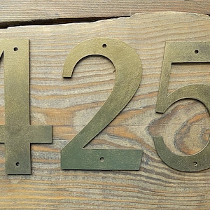House Number / Golden Braun/ home address / Address sign / Iron House Numbers / Numbers / Metal house number / Address numbers / Home Number