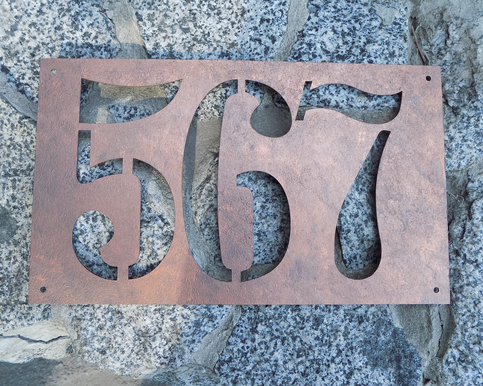 Rustic House Number/ House Numbers / Rustic Address Plaque / Etsy