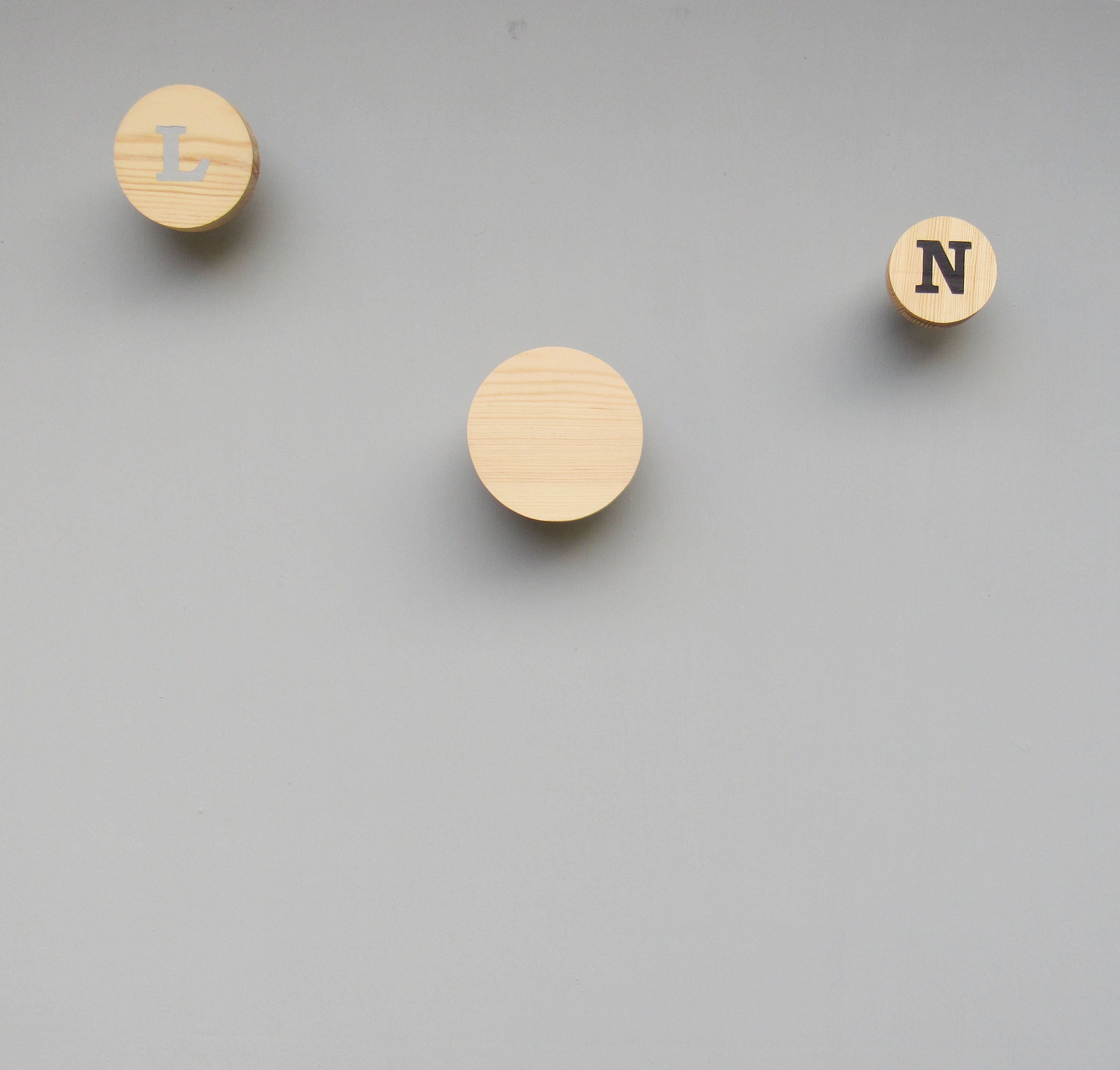 Wooden circle wall hook pine circle hooks hand painted Etsy