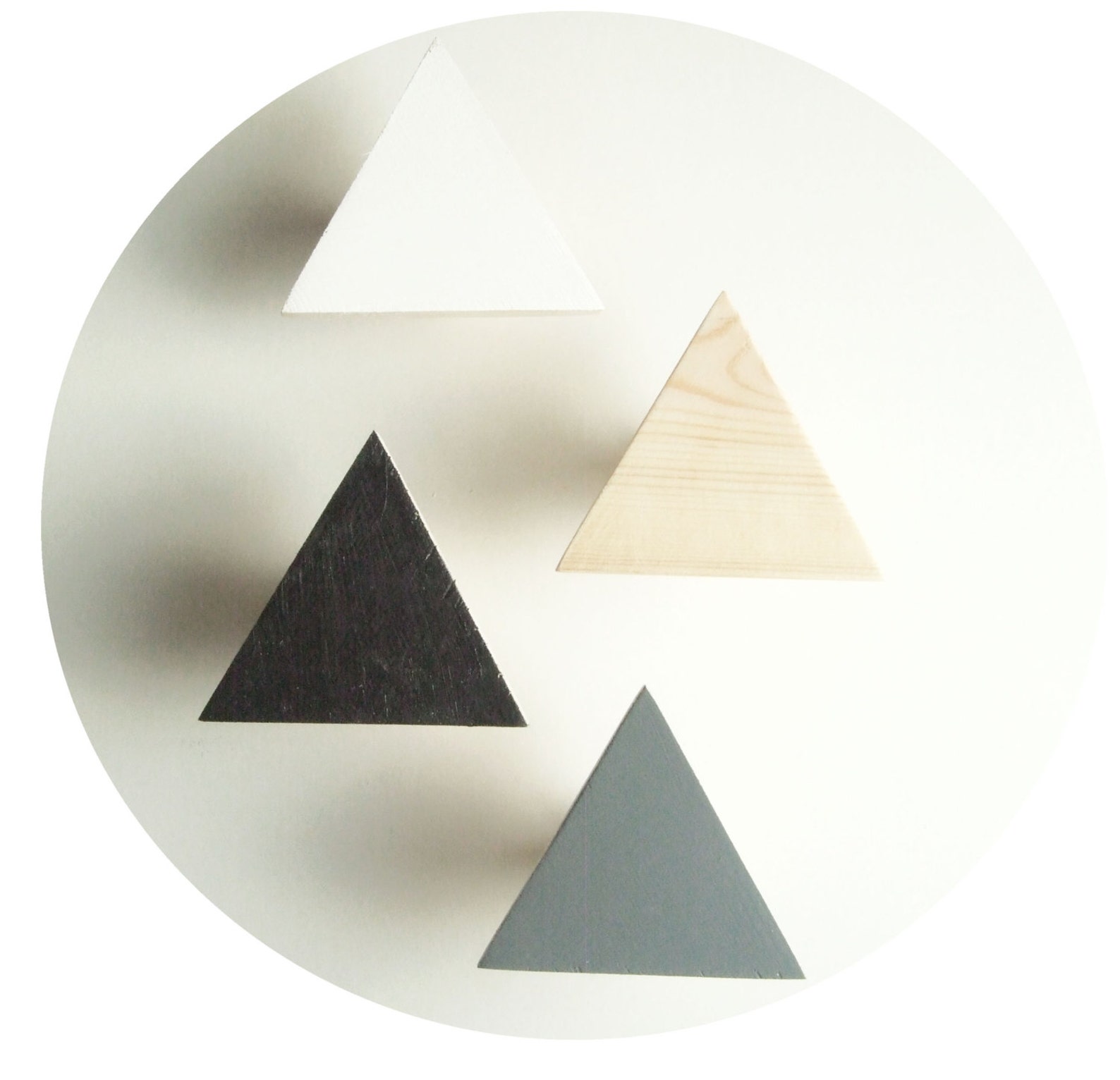 Wooden wall hook pine triangle hooks hand painted Etsy