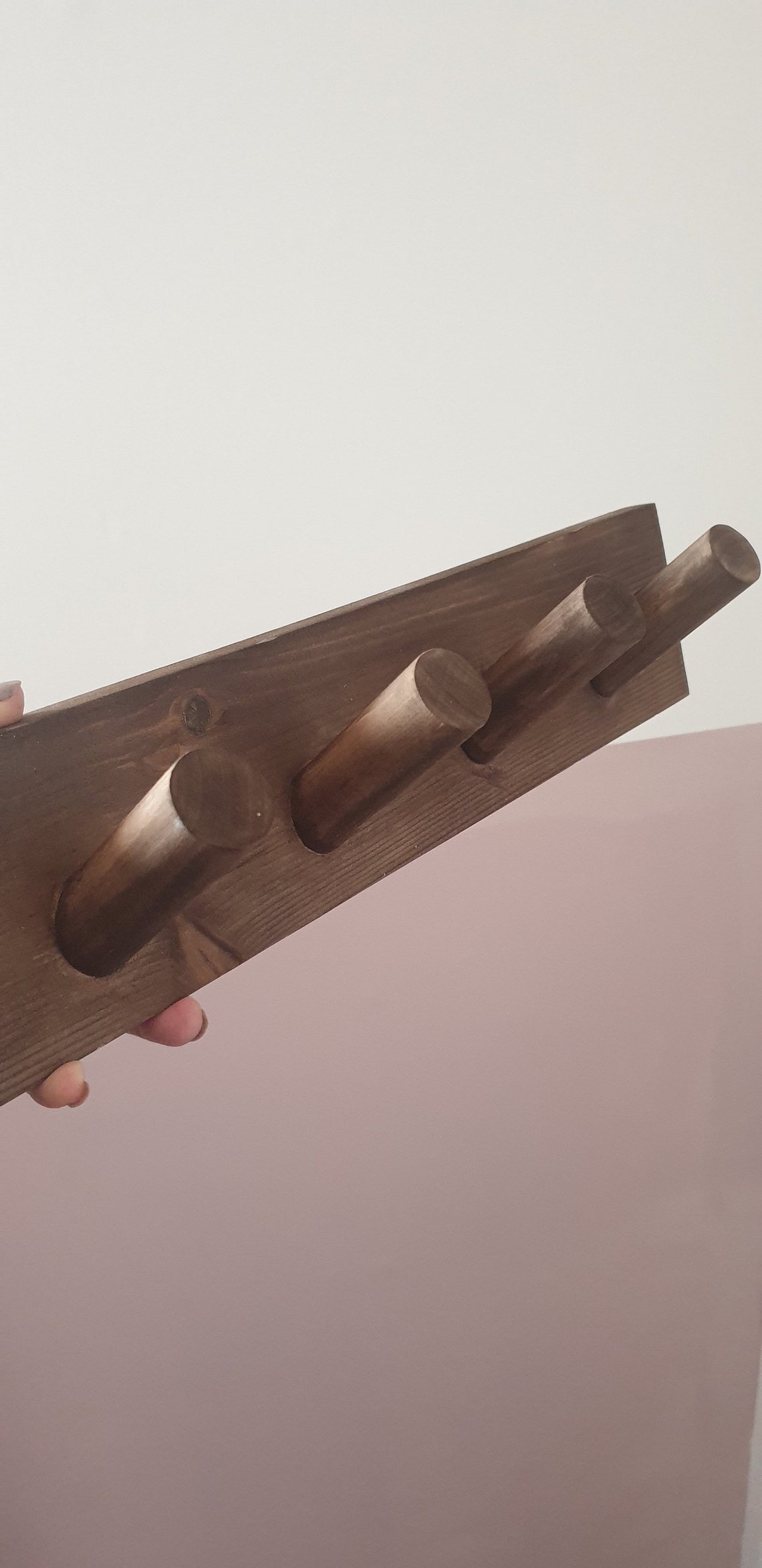 Peg Rail Wooden Peg Rail Hanging Storage Etsy UK