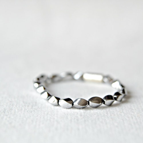 BEST SELLER SILVER Bracelet. Silver Twist Hematite Etsy