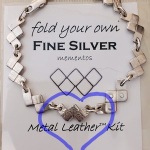 Kit G: 4 Strips of Fine Silver in a Metal Leather Kiit