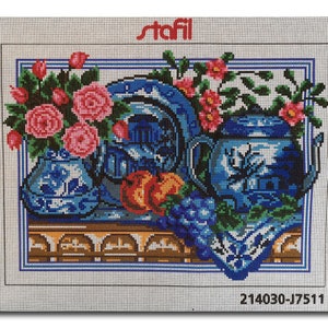 Needlepoint Kit Still life 16x12in 40x30cm Printed Canvas LJ7511