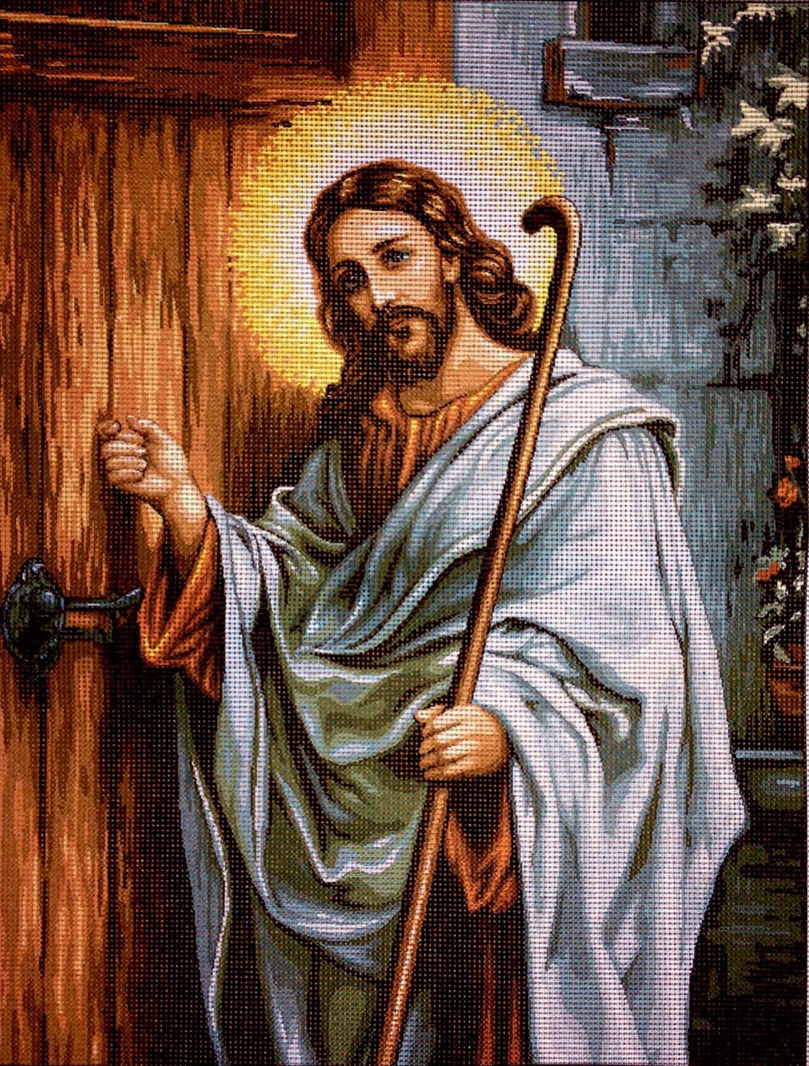 Gobelin Tapestry Needlepoint Kit The visit printed canvas 385 Etsy